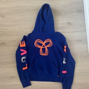 TNA Blue Hoodie with Multicolor Trim